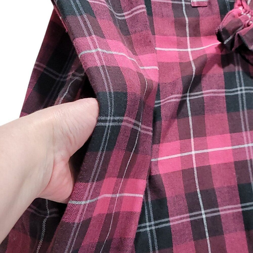 Eileen West Nightgown Womens Size XS Hollyberry Plaid Pajama Long Lace Cottage‎ - Picture 8 of 16